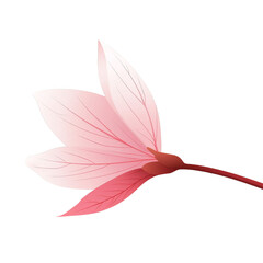 Delicate pink flower with soft petals and graceful stem evokes sense of tranquility