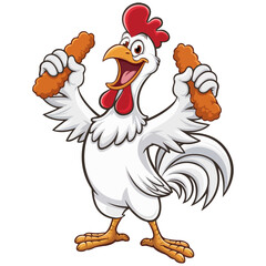 cartoon rooster chicken with a big smile © Pushpa