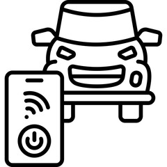 Smart Car  Line Icon