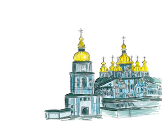 Minimalist Architecture Illustration – Clean Line Style, Transparent Background PNG
