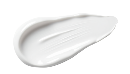 Porcelain Cosmetic Cream Smear Swatch On White