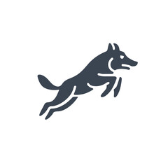 Dog Jumping Action Icon