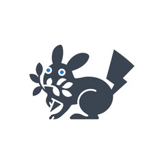 Electric Rabbit Nature Icon