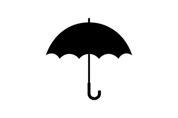 Black umbrella icon vector illustration rain protection