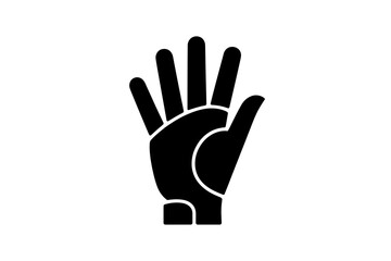 Hand fingers human body part anatomy black silhouette