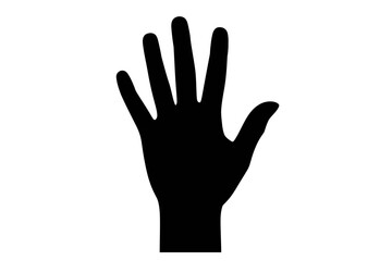 Black hand silhouette illustration graphic vector