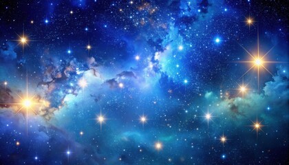 Obraz premium Starry Deep Space Nebula Background