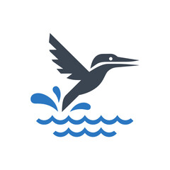 Hummingbird Water Splash Icon