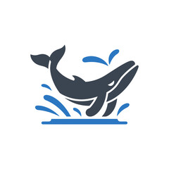 Breaching Whale Motion Icon