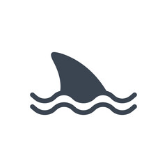 Shark Fin Warning Icon