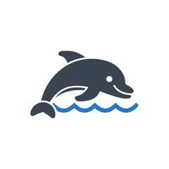 Marine Dolphin Water Icon