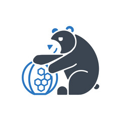 Honey Bear Eating Icon