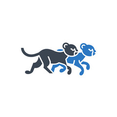 Jungle Monkeys Walking Icon