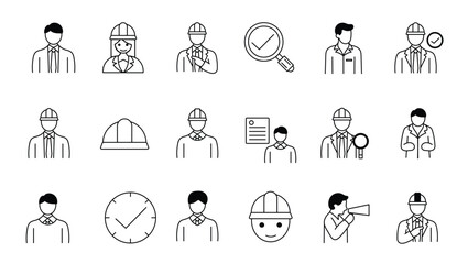 Fototapeta premium Construction Engineering Icons