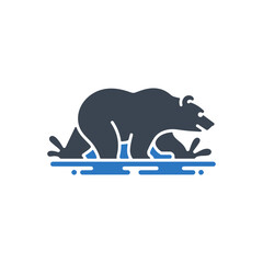 Bear Water Fishing Icon