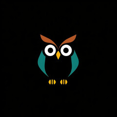 Obraz premium black and white owl