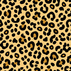 Leopard Print Seamless Pattern Texture Background