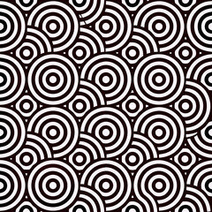 Abstract Black and White Circular Pattern Background