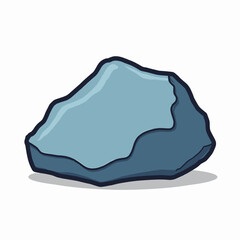 cartoon blue rock illustration