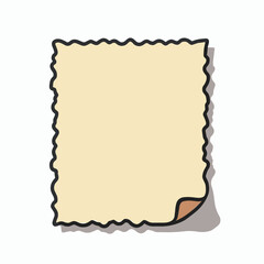 Obraz premium beige envelope with flap, blank paper inside, perfect for letters or cards