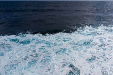 Fototapeta premium raging powerful ocean waves aerial view