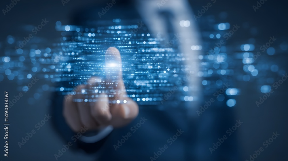 Poster innovative digital transformation strategy focused on digitizing and automating business processes d