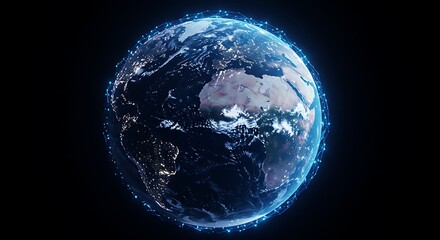 Obraz premium Digital earth globe illustration