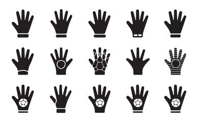 Fototapeta premium Hand Icons Collection - Simple Silhouette Line Art Hands in Various Poses