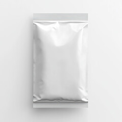 Blank sachet packaging mockup on white background