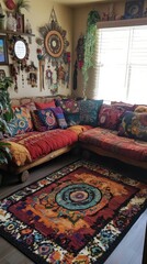 Boho Chic Living Room Interior