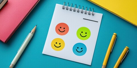Survey form featuring overall satisfaction rating Stock photo