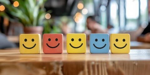 Survey form featuring overall satisfaction rating Stock photo
