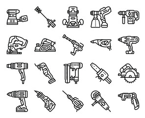 Obraz premium Assortment of stylized power tools