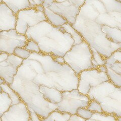 Seamless Marble Texture Featuring Soft White, and Beige Tones with Elegant Gold Veining Tileable Stone Pattern For Backgrounds, Interiors, Packaging, and Digital Design