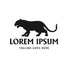 Jaguar Puma Cheetah Leopard Puma Lion Tiger Panther Silhouette Logo Design