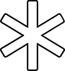 Fototapeta premium Asterisk&nbsp;Symbol&nbsp;Icon