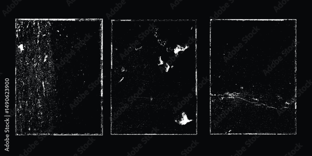 Leinwandbilder grunge urban backgrounds set.texture vector.dust overlay distress grain ,simply place illustration o