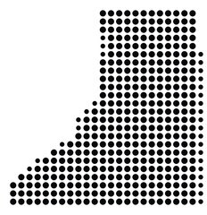 Symbol Map Of the County Traverse (Minnesota, US) showing the County with a few black dots
