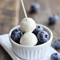 Frozen Yogurt-Dipped Blueberries