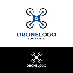 modern aerial drone logo design