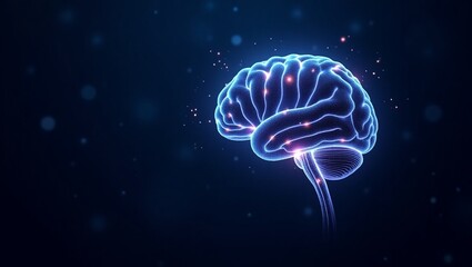 Digital Brain Circuits Glowing Nodes Artificial Intelligence Business Analytics Technology Concept