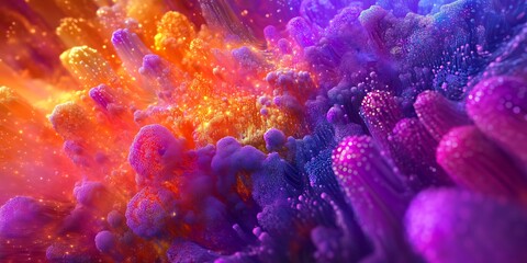 Vibrant Color Explosion Abstract Art Wallpaper