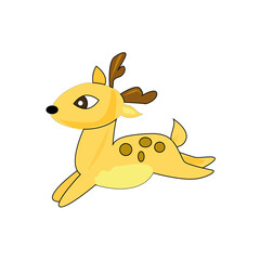 “Cute Cartoon Deer Illustration – Adorable Forest Animal Art”
