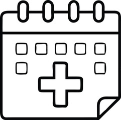 Obraz premium Medical Appointment&nbsp;Calendar&nbsp;Icon