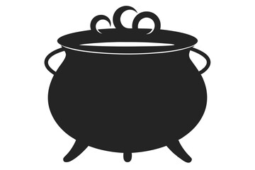 Magical Cauldron Icon: A stylized, graphic representation of a black cauldron with wisps of smoke rising, evoking mystery and enchantment.