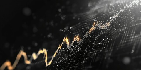 Trading growth graph on transparent background showing rise in investments Stock photo