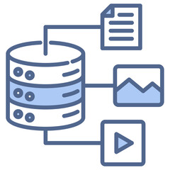 Data Variety Blue Icon