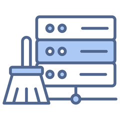 Data Cleaning Blue Icon