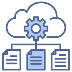 Data Modeling Blue Icon