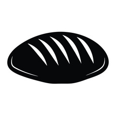 baker element isolated bread loaf on white background